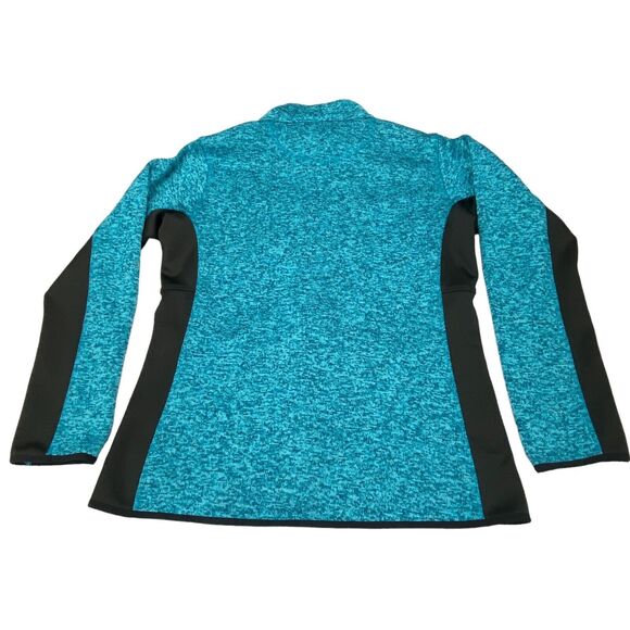 Marc New York Jacket Women Large Turquoise Space Dye Fleece Long Sleeve Full Zip - Picture 2 of 11